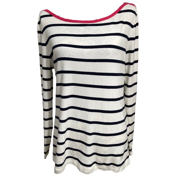 Banana Republic - Long sleeved crew neck top, blue and white striped pattern, XL - Picture 2 of 6